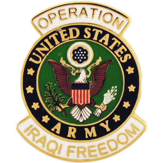 US ARMY Operation Iraqi Freedom Lapel Pin - United States Army Military Enamel Pin Backpack Tie Shirt Trading Button Pinback Craft Supply