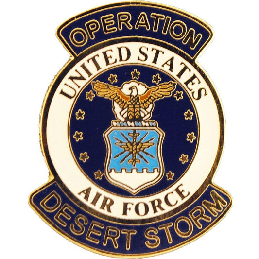 Operation Desert Storm AIR FORCE Lapel Pin - United States Air Force Military Enamel Pin Backpack Tie Shirt Button Pinback Craft Supply