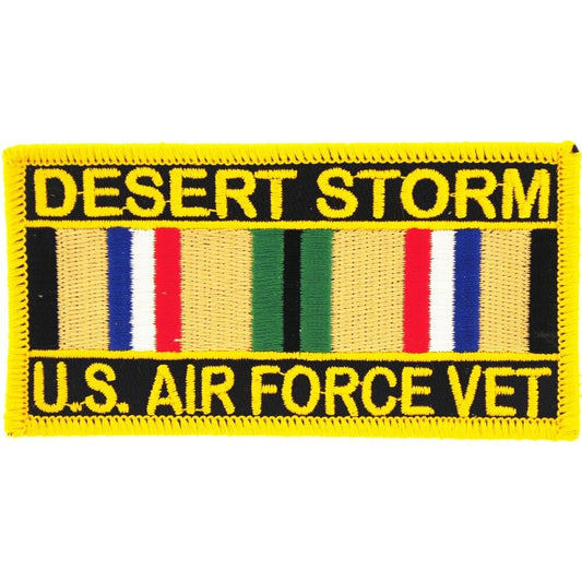 Desert Storm U.S. AIR FORCE Veteran Patch - Service Ribbons Vet United States Military Embroidered Patch Applique Craft Supply