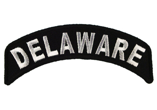 DELAWARE STATE Rocker Biker Motorcycle Embroidered Patch Craft Supply