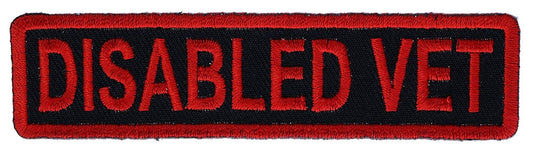DISABLED VET Veteran Motorcycle Biker Embroidered Patch Craft Supply
