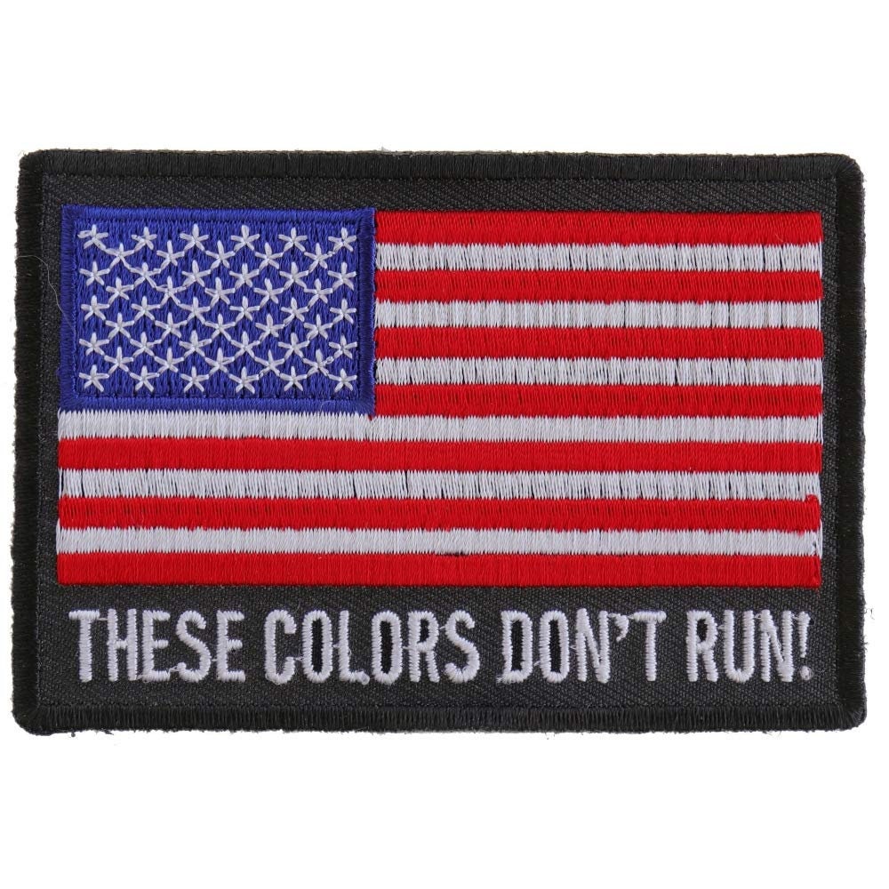 These Colors Don't Run US Flag Embroidered Patch Craft Supply