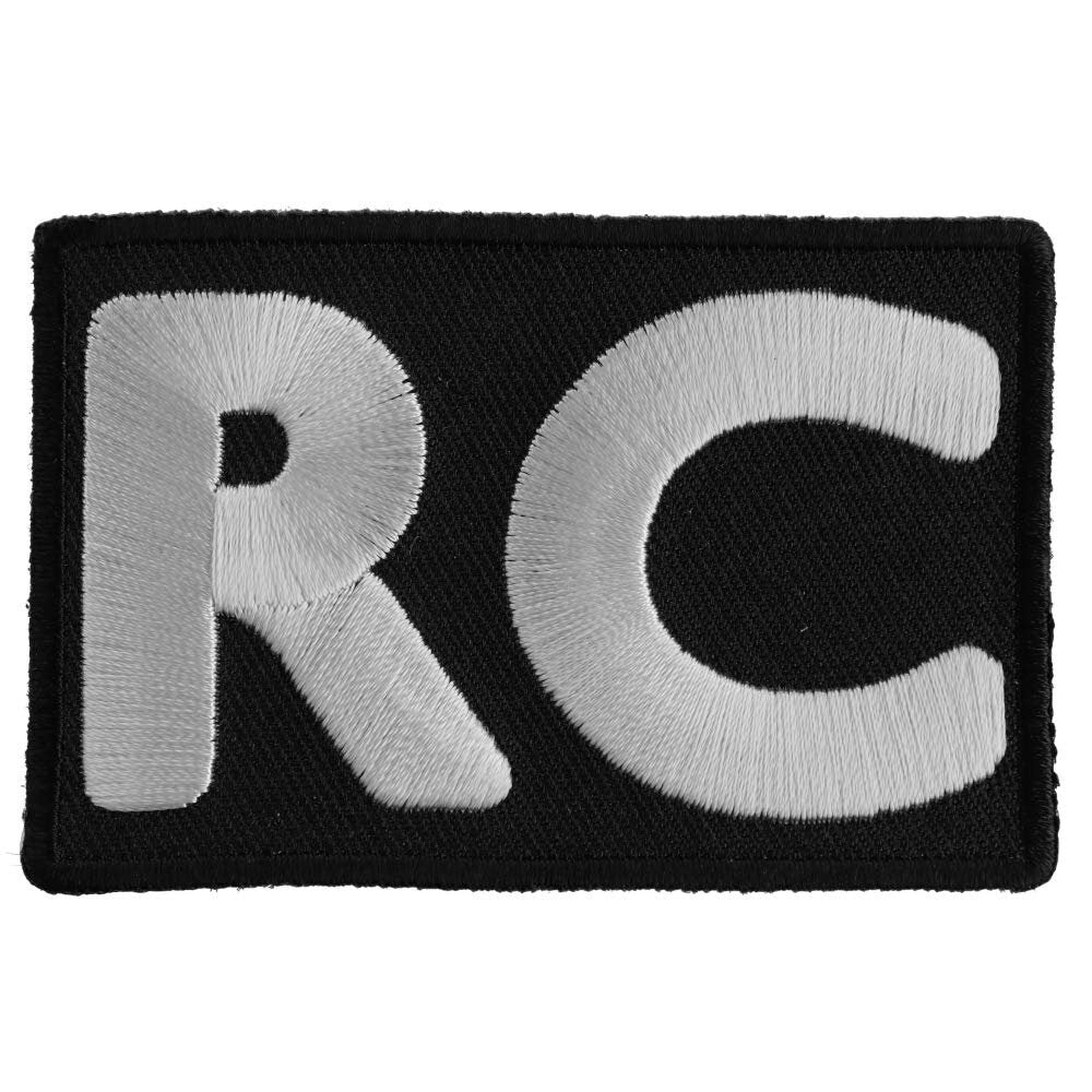 RC ROAD CAPTAIN Biker Motorcycle White Embroidered Patch Craft Supply