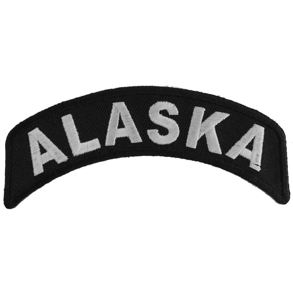 ALASKA STATE Rocker Biker Motorcycle Embroidered Patch Craft Supply