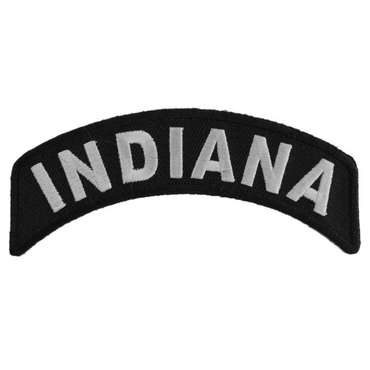 INDIANA STATE Rocker Biker Motorcycle Embroidered Patch Craft Supply