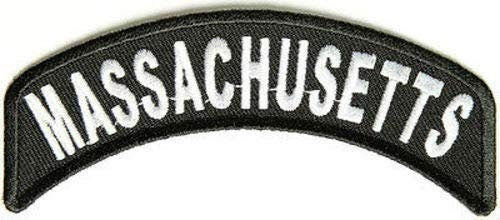 MASSACHUSETTS STATE Rocker Biker Motorcycle Embroidered Patch Craft Supply