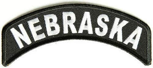 NEBRASKA STATE Rocker Biker Motorcycle Embroidered Patch Craft Supply