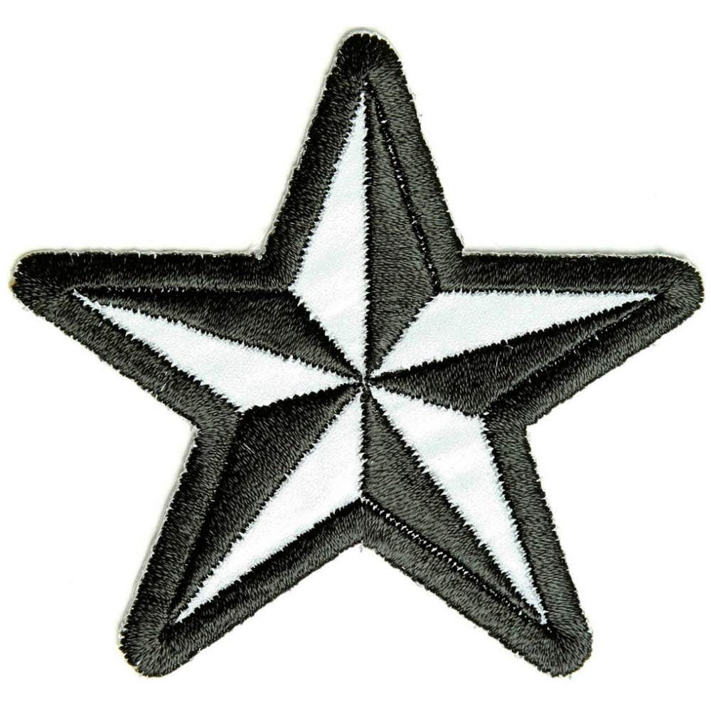 RELFECTIVE NAUTICAL STAR Embroidered Patch