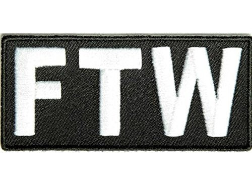 FTW THE WORLD Biker Motorcycle Embroidered Patch