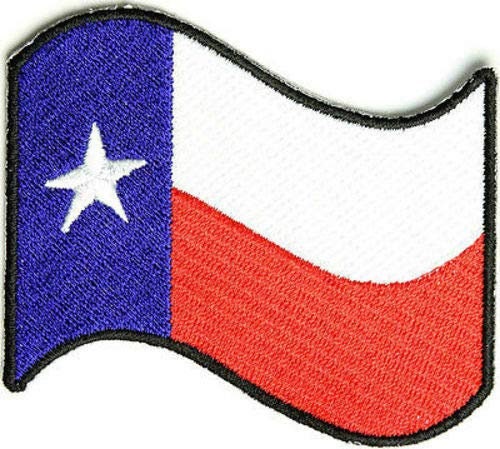 WAVING TEXAS FLAG Usa State Patriotic Embroidered Patch