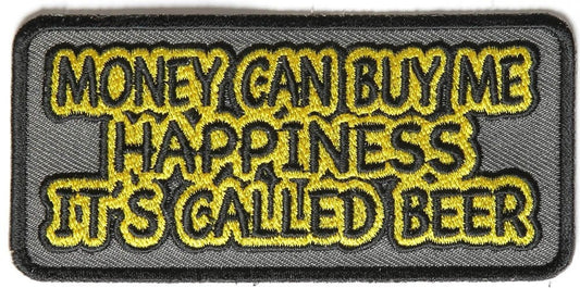 Money Can Buy Happiness Its Called Beer Funny Biker Embroidered Patch Craft Supply