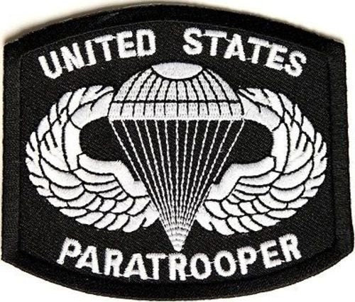 UNITED STATES PARATROOPER Military Veteran Motorcycle Biker Embroidered Patch Craft Supply