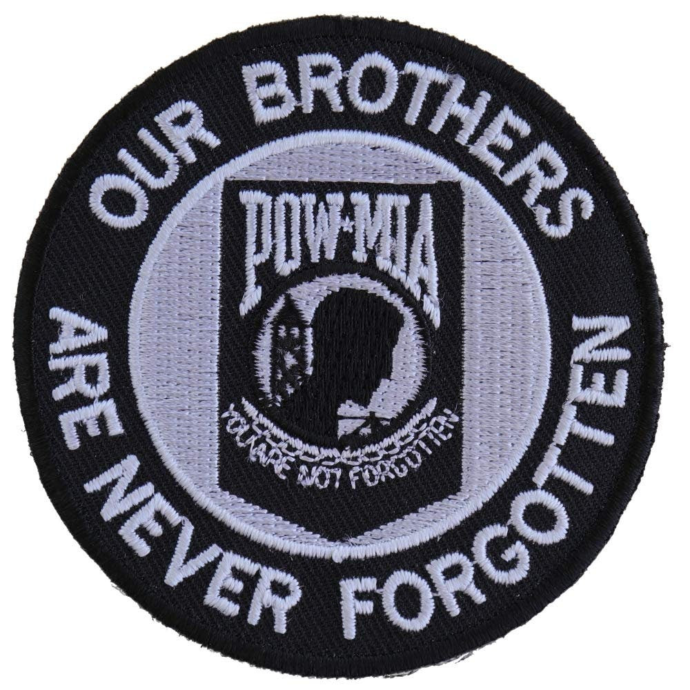 POW MIA Our Brothers Are Never Forgotten Embroidered Patch Craft Supply