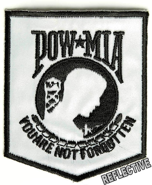 POW MIA You Are Not Forgotten Reflective Embroidered Patch