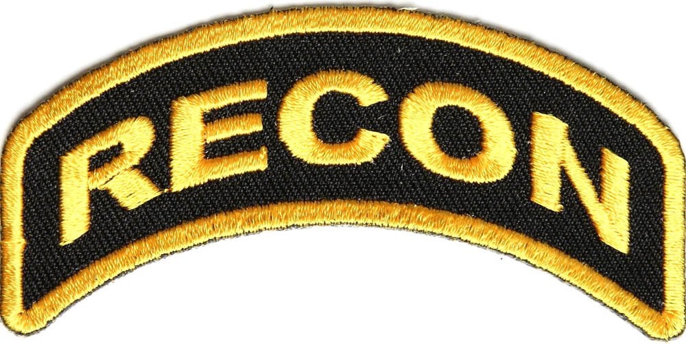 RECON Rocker Biker Motorcycle Embroidered Patch Craft Supply