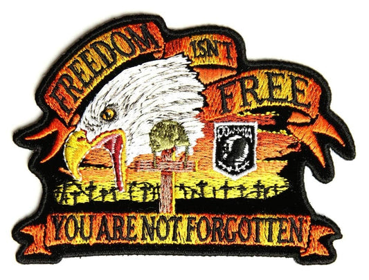Freedom Isn't Free POW MIA Eagle Military Embroidered Patch