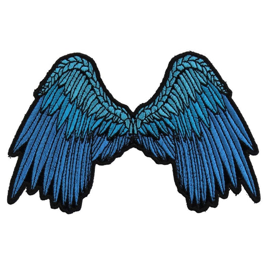 BLUE ANGEL WINGS Small Beautiful Embroidered Patch