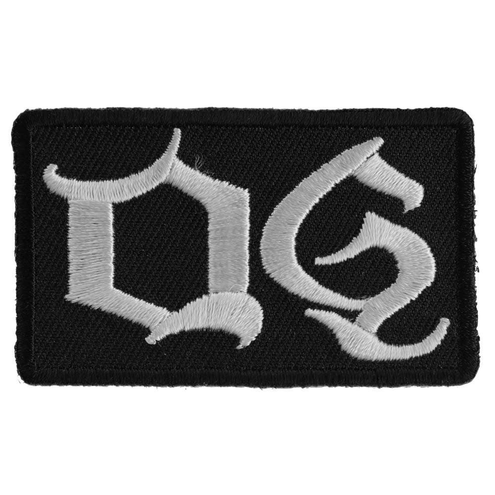 OG ORIGINAL GANGSTER White Biker Motorcycle Embroidered Patch Craft Supply