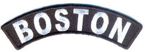BOSTON Rocker Biker Motorcycle Embroidered Patch Craft Supply