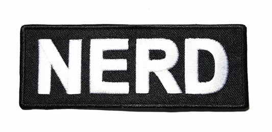 NERD Funny Biker Motorcycle Embroidered Patch Craft Supply