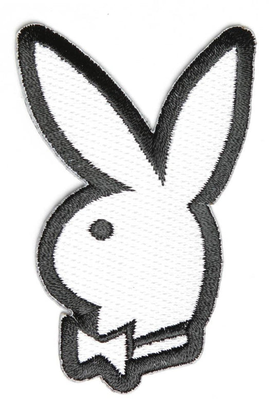 BUNNY WITH BOW Playboy Biker Motorcycle Embroidered Patch