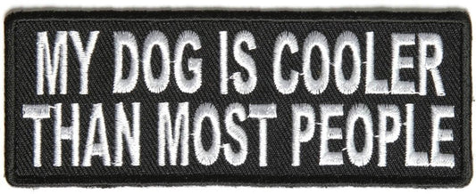 My Dog Is Cooler Than Most People Funny Biker Motorcycle Patch Craft Supply