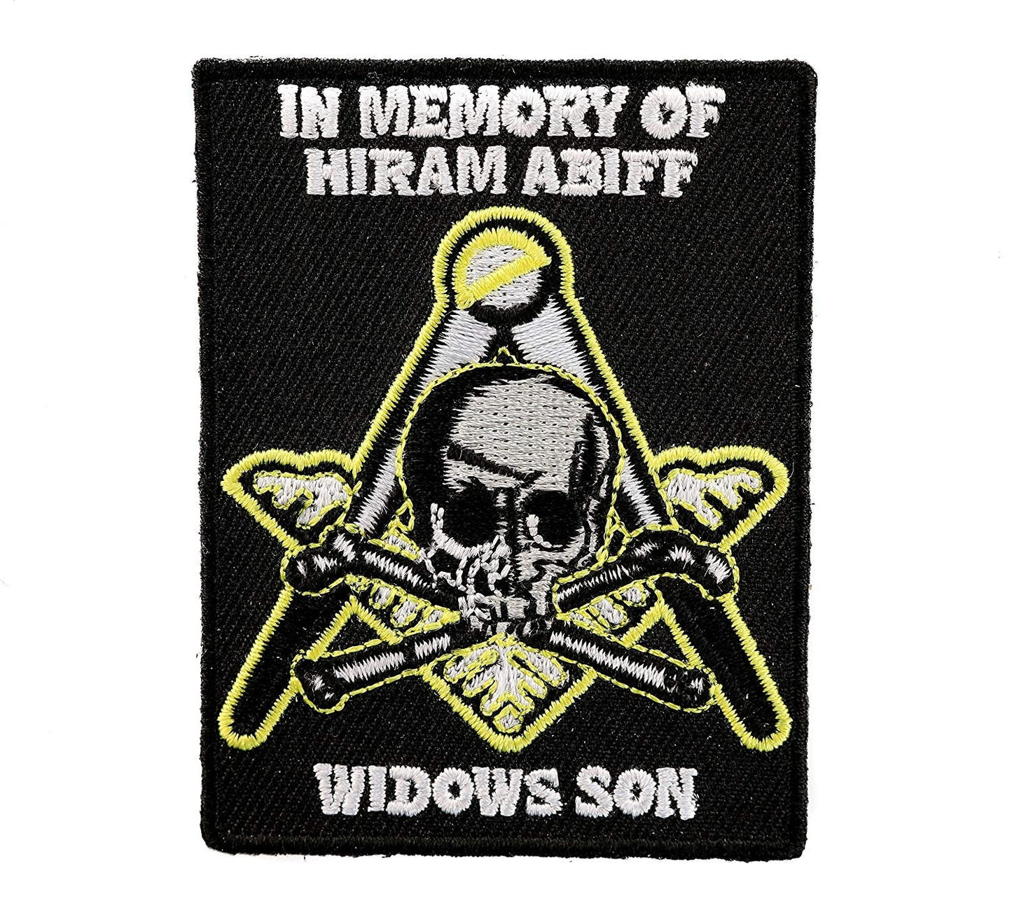 WIDOWS SON MASON Memory of Hiram Abiff Embroidered Patch Craft Supply