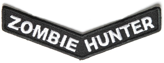 ZOMBIE HUNTER Stripe Biker Motorcycle Embroidered Patch