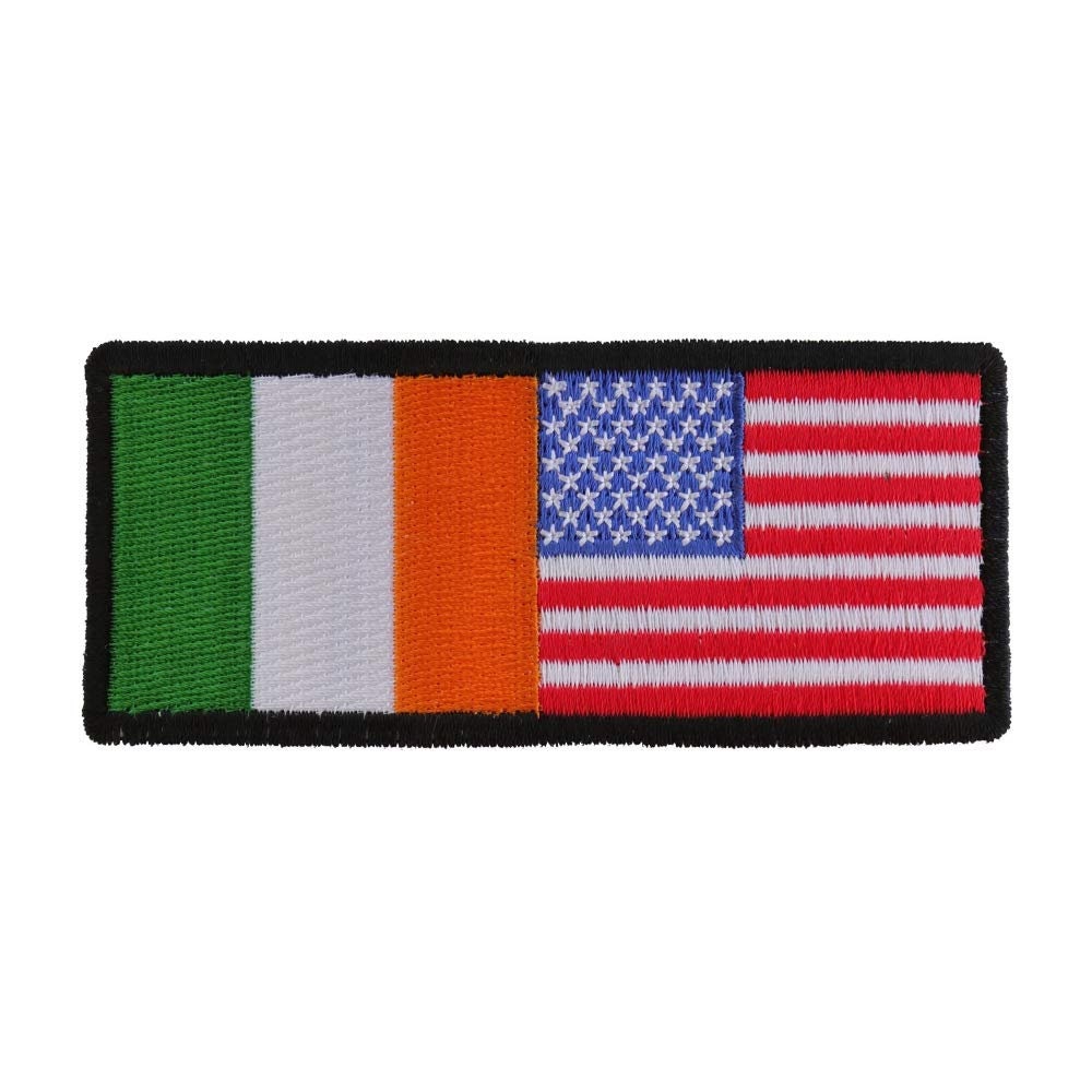IRISH AMERICAN FLAGS Ireland America Embroidered Patch Craft Supply