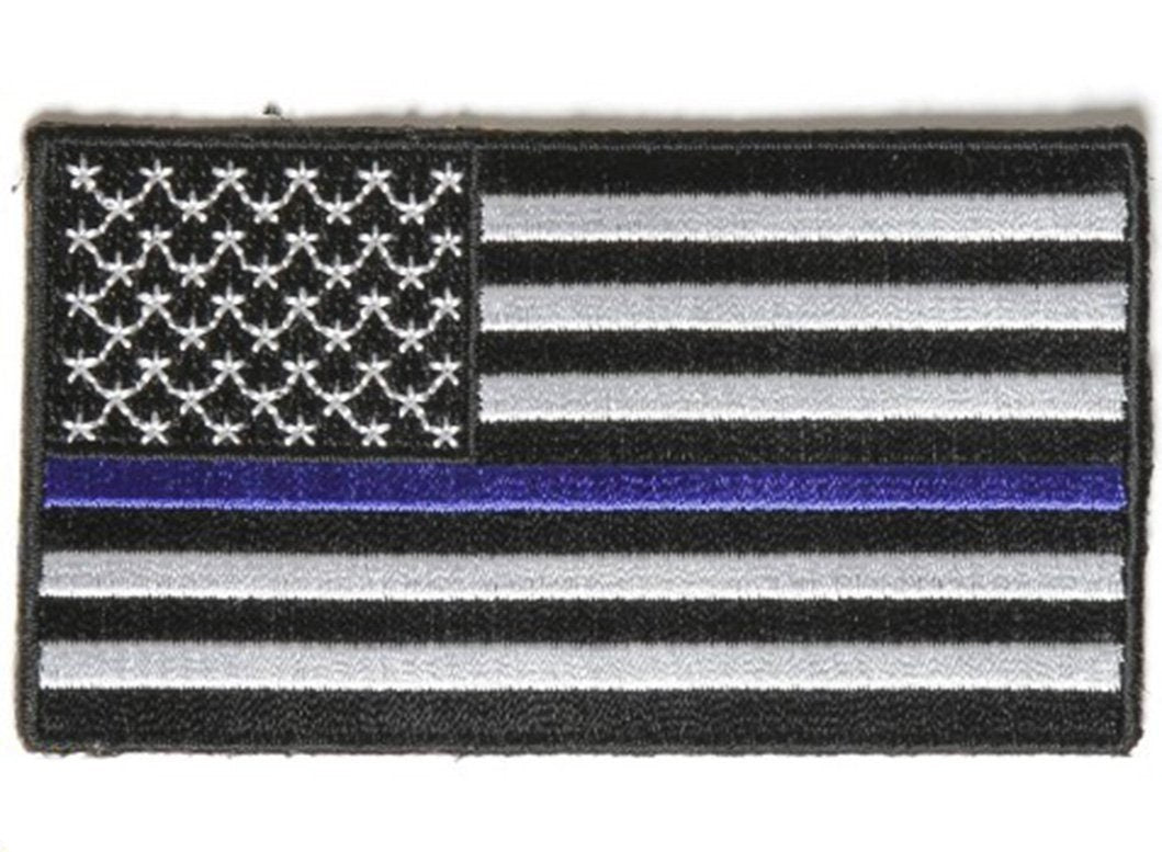 Subdued United States US Thin BLUE Line Stripe Flag Law Enforcement Police Patch Craft Supply