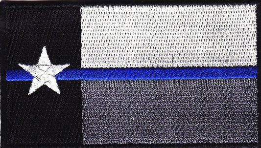 TEXAS STATE FLAG Thin Blue Line Police Law Enforcement Patch