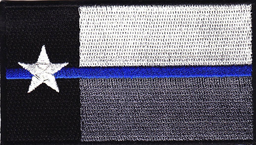 TEXAS STATE FLAG Thin Blue Line Police Law Enforcement Patch Craft Supply