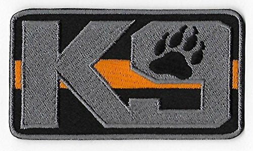 K-9 THIN ORANGE LINE K9 Search Rescue Embroidered Patch Craft Supply