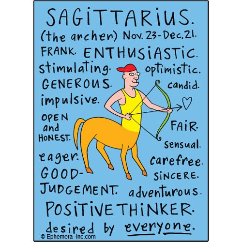Sagittarius Nice Zodiac Sign Clayboys Funny RECTANGLE MAGNET Craft Supply