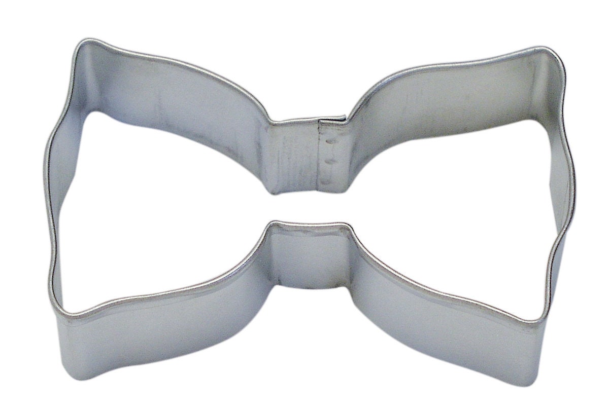 BOW TIE Cookie Cutter Metal 3.5 Inches - Wedding Tuxedo Stencil Fondant