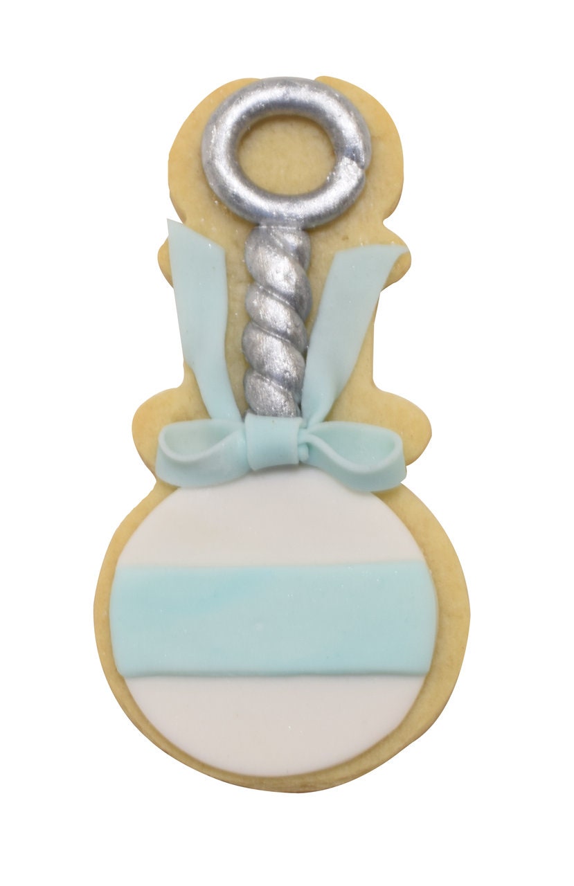 BABY RATTLE Cookie Cutter Metal 4 Inches - Stencil Fondant Pacifier Bottle Nipple Craft Supply