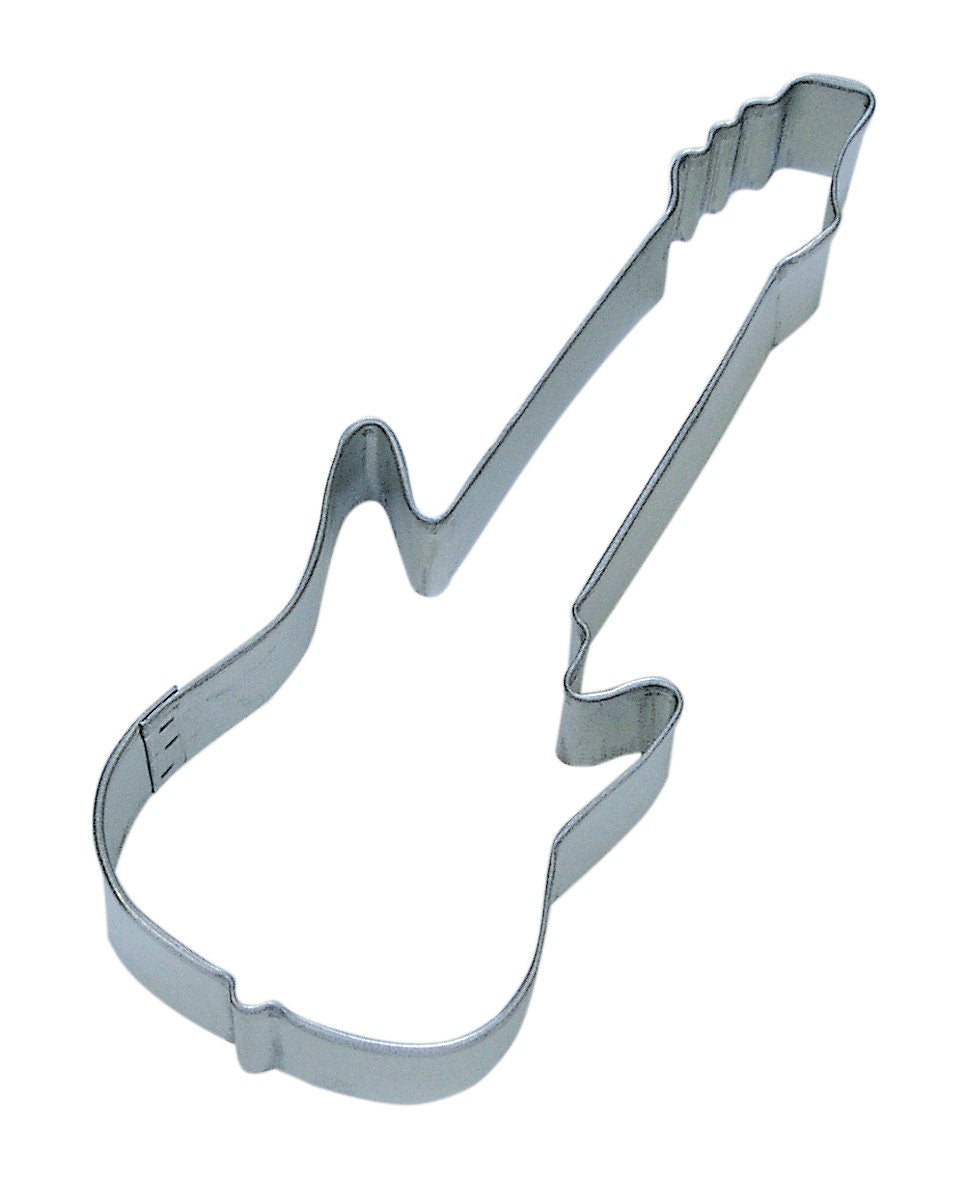 ELECTRIC GUITAR Cookie Cutter Metal 5 Inches - Stencil Fondant Band Concert Music Craft Supply