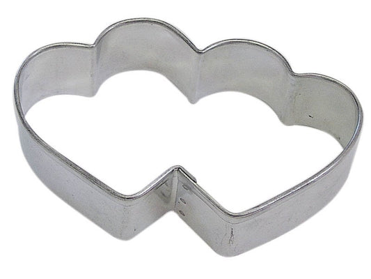 DOUBLE HEART Cookie Cutter Metal 3.5 Inches - Stencil Fondant Love Valentine Craft Supply