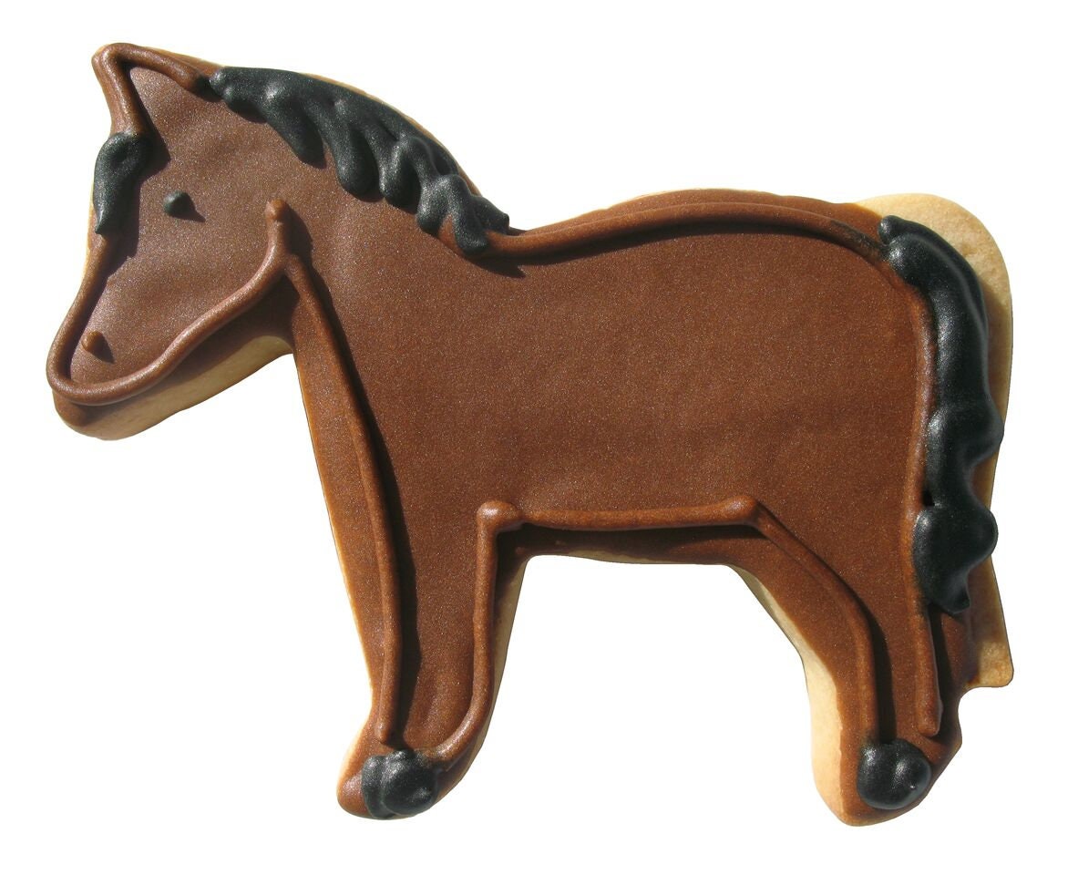 HORSE Cookie Cutter Metal 4 Inches - Stencil Fondant Horses Barn Farm Riding Craft Supply