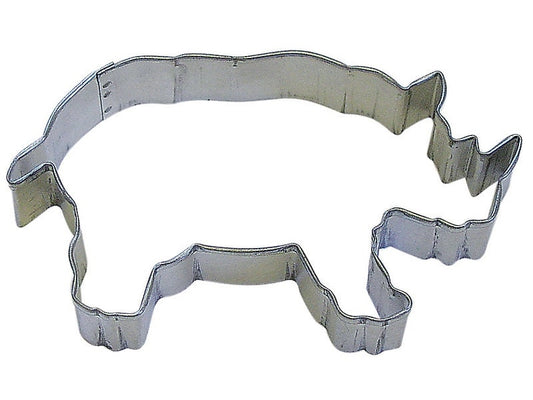 RHINO Cookie Cutter Metal 4.75 Inches - Stencil Fondant Zoo Animal Craft Supply