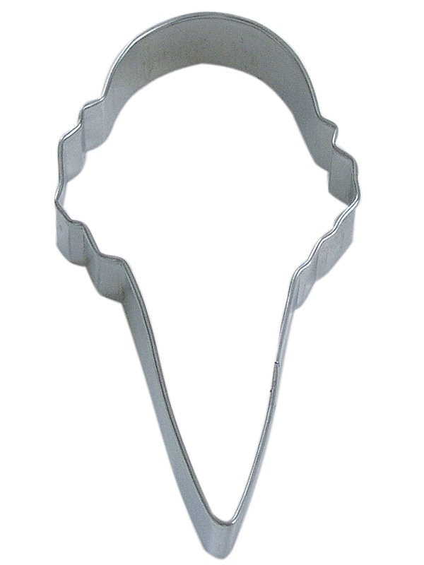 ICE CREAM CONE Cookie Cutter Metal 4 Inches - Stencil Fondant Craft Supply