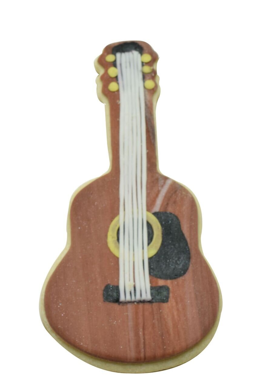 GUITAR Cookie Cutter Metal 4.5 Inches - Stencil Fondant Craft Supply