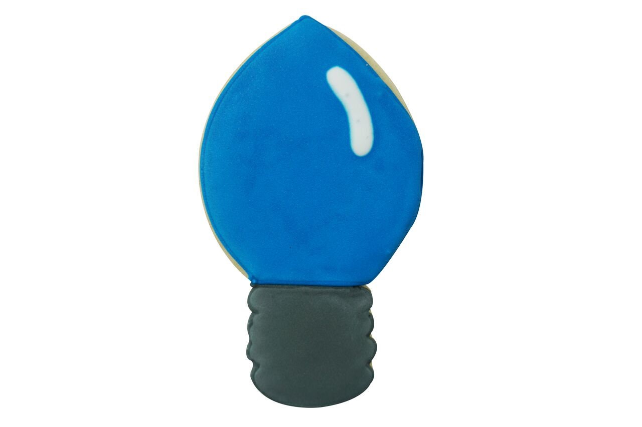LIGHT BULB HOLIDAY Cookie Cutter Metal 4.25 Inches - Stencil Fondant