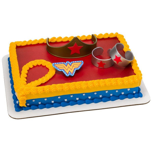WONDER WOMAN Cake Topper Strength & Power Cake Decoration Decoset Birthday Craft Supply