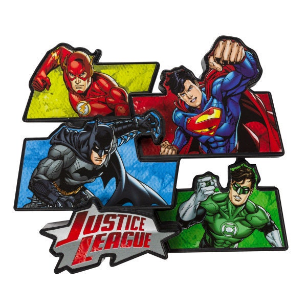 JUSTICE LEAGUE Cake Topper Justice for All Cake Decoration Decoset Birthday Craft Supply