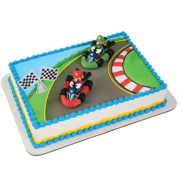 SUPER MARIO Cake Topper Kart Bros Brothers Cake Decoration Decoset Birthday