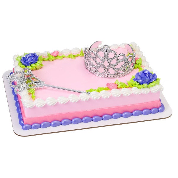 TIARA CROWN SCEPTER Cake Topper Princess Queen Set Cake Decoration Decoset Birthday