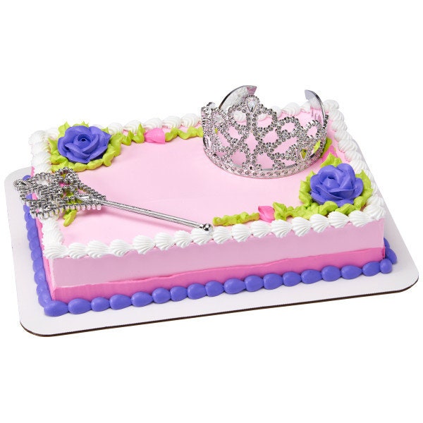 TIARA CROWN SCEPTER Cake Topper Princess Queen Set Cake Decoration Decoset Birthday Craft Supply