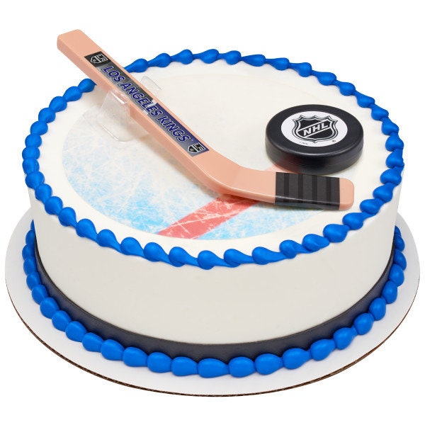 LOS ANGELES KINGS Cake Topper Nhl Slap Shot Cake Decoration Decoset Birthday Craft Supply