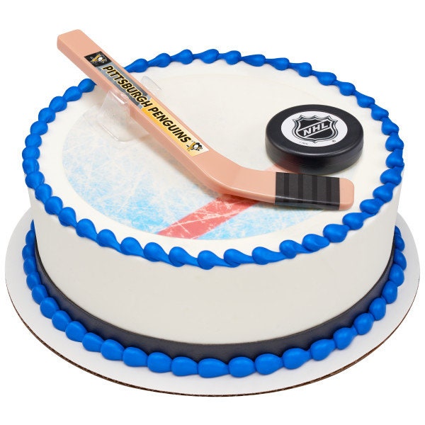 PITTSBURGH PENGUINS Cake Topper NHL Slap Shot Cake Decoration Decoset Birthday